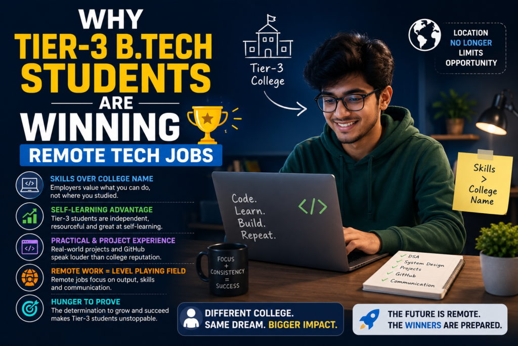 Why Tier-3 B.Tech Students Are Winning Remote Tech Jobs